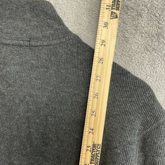NEW Banana Republic Men's M Waffle Quarter Zip Pullover Cotton/Polyester Gray - Picture 4 of 9